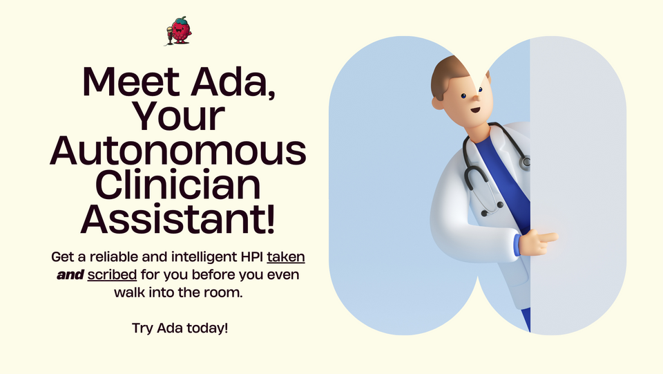 New feature: Meet Ada, our new voice-based clinical AI co-pilot